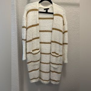 Long fuzzy soft cardigan
